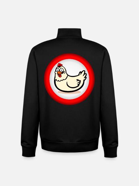 Chicken Keeping Chickens Sign - Unisex Organic Zip Sweatshirt by Stanley/Stella - black