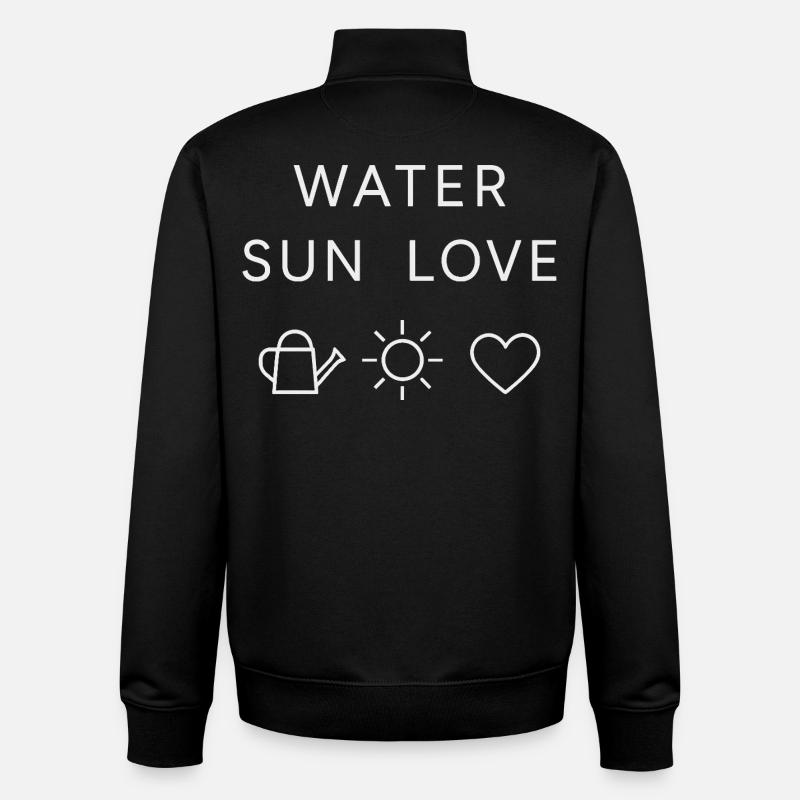 Wasser Sonne Liebe Statement - Unisex Organic Zip Sweatshirt von Stanley/Stella - Schwarz