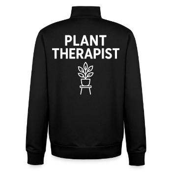 Pflanzentherapeut Pflanzenliebhaber - Unisex Organic Zip Sweatshirt von Stanley/Stella - Schwarz - Hinten - AI Model Male 185 light (185cm)