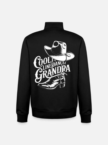 Cool Line Dance Grandpa - Unisex Organic Zip Sweatshirt by Stanley/Stella - black