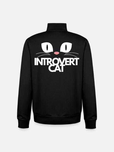 Cat - Sweat zippé unisexe en coton bio Stanley/Stella - noir