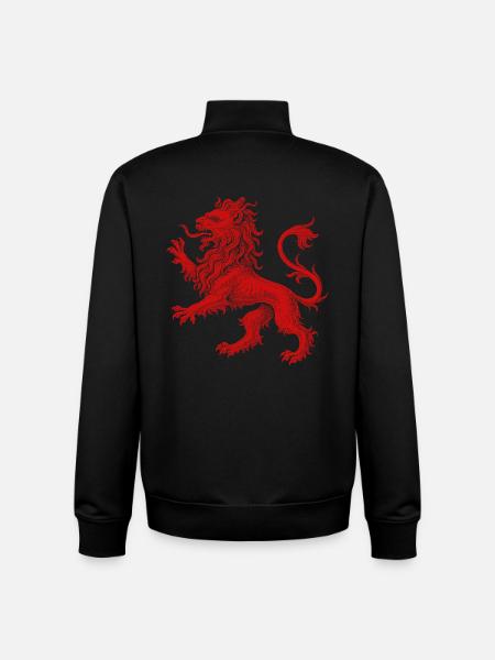 Red Lion - Unisex Organic Zip Sweatshirt by Stanley/Stella - black