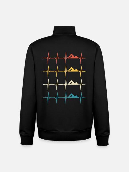 Schwimmer-Herzschlag-Schwimmen - Unisex Organic Zip Sweatshirt von Stanley/Stella - Schwarz
