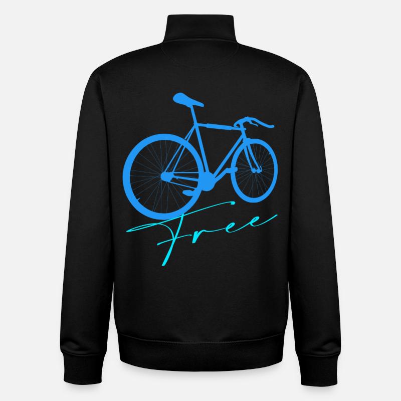 Vélo - Sweat zippé unisexe en coton bio Stanley/Stella - noir