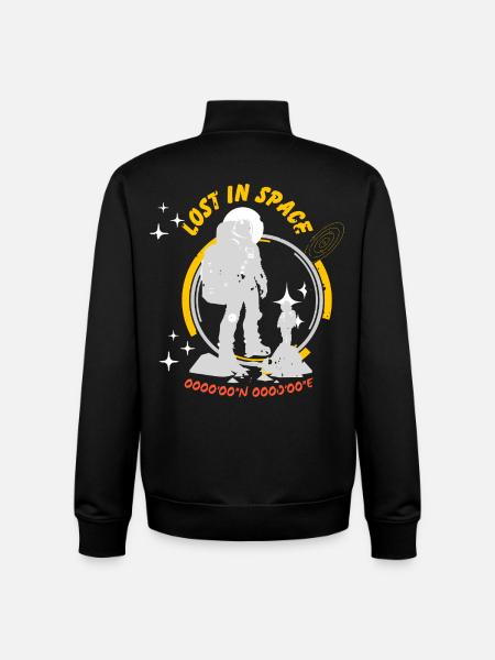 Lost in Space – Astronaut Trail - Unisex Organic Zip Sweatshirt by Stanley/Stella - black