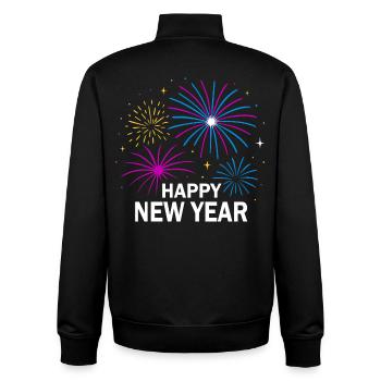 Feuerwerk Silvester Design – Happy New Year - Unisex Organic Zip Sweatshirt von Stanley/Stella - Schwarz - Hinten - AI Model Male 185 light (185cm)