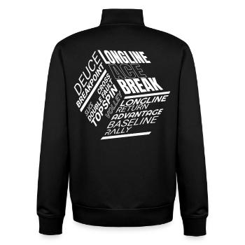 Tennis Glossar von Break bis Volley - Unisex Organic Zip Sweatshirt von Stanley/Stella - Schwarz - Hinten - AI Model Male 185 light (185cm)