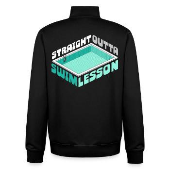 Schwimmlehrer Straight Outta Swim Lesson - Unisex Organic Zip Sweatshirt von Stanley/Stella - Schwarz - Hinten - AI Model Male 185 light (185cm)