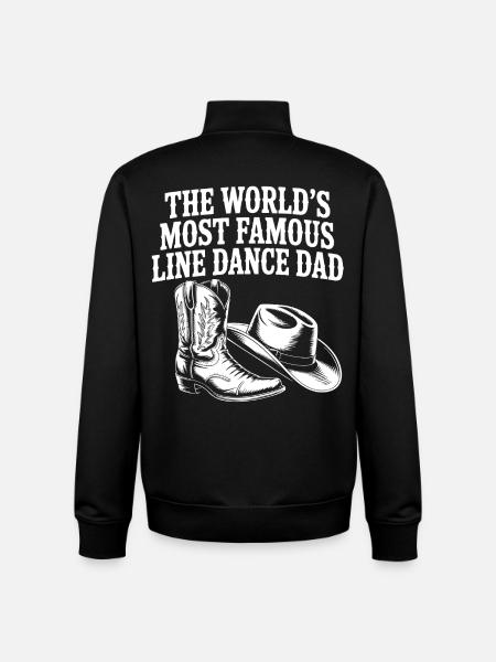 LineDance Dad Worldwide Legend - Unisex Organic Zip Sweatshirt by Stanley/Stella - black
