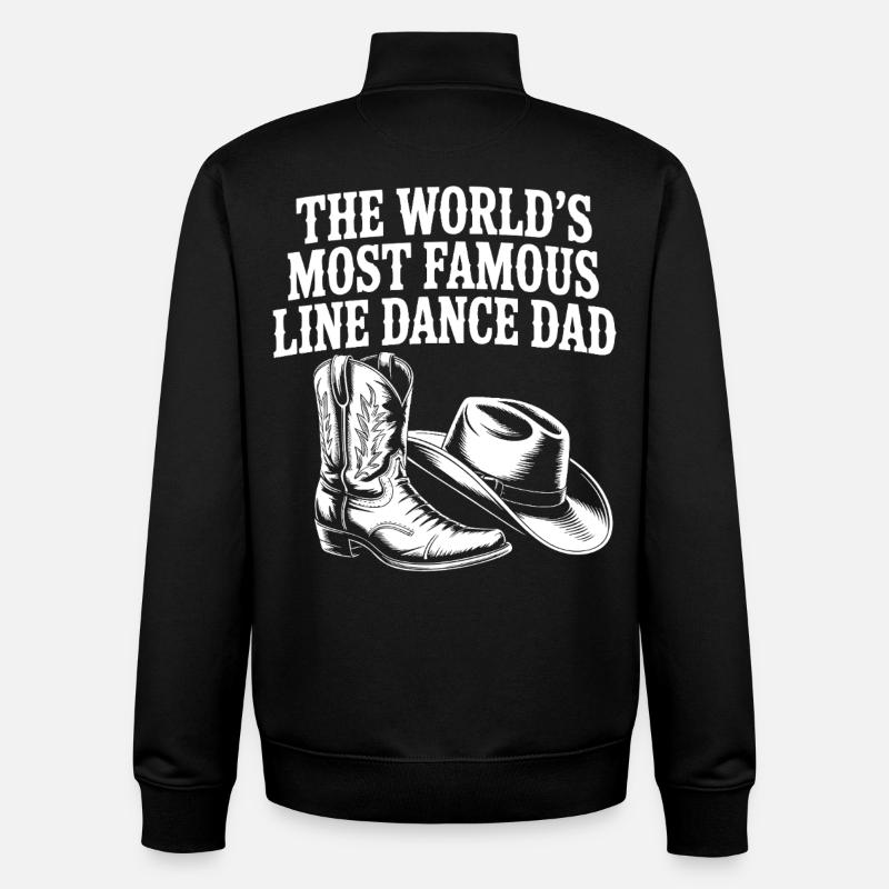 Légende mondiale de LineDance Dad - Sweat zippé unisexe en coton bio Stanley/Stella - noir
