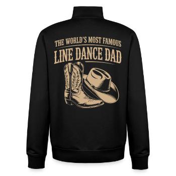 Line Dance Dad Cowboy Boots - Unisex Organic Zip Sweatshirt by Stanley/Stella - black - Back - AI Model Male 185 light (185cm)