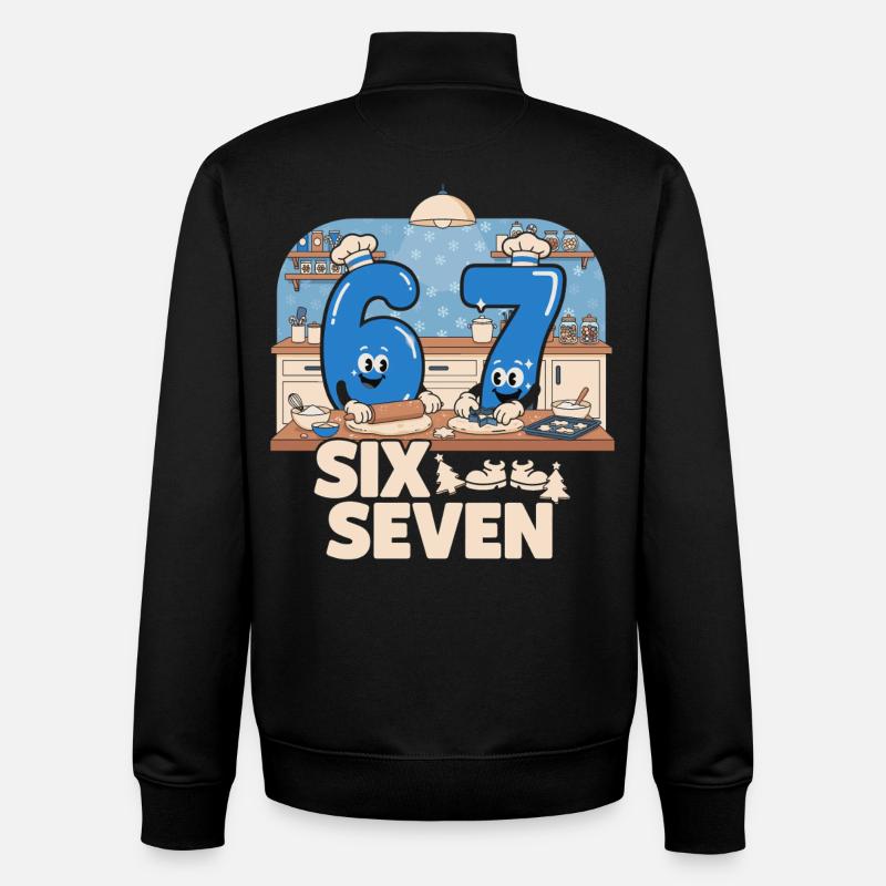 67 Memes Italian Funny Baking Gift - Unisex Organic Zip Sweatshirt by Stanley/Stella - black
