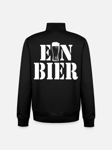 Ein Bier Glas-Logo Typografie - Unisex Organic Zip Sweatshirt von Stanley/Stella - Schwarz