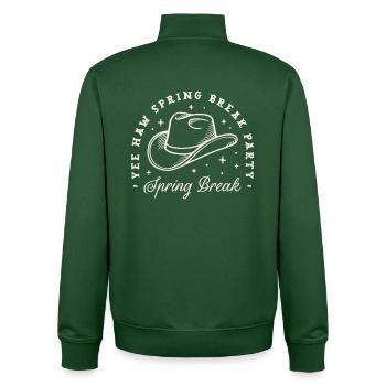 Spring break girls night party cosmic cowgirls - Unisex Organic Zip Sweatshirt by Stanley/Stella - bottle green - Back - AI Model Male 185 dark (185cm)