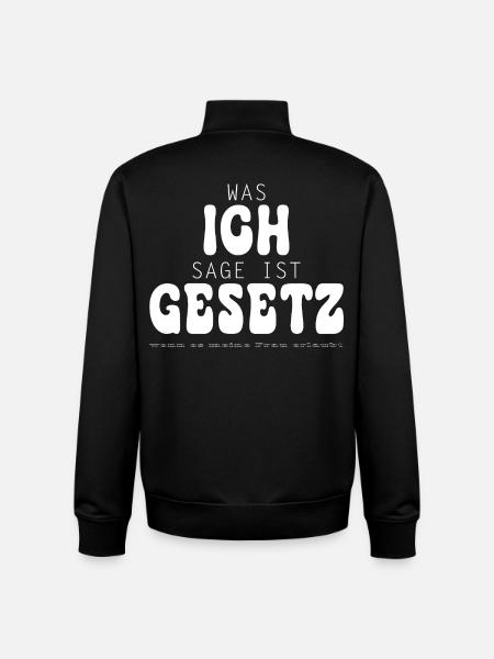 What I'm saying is law - Unisex Organic Zip Sweatshirt by Stanley/Stella - black
