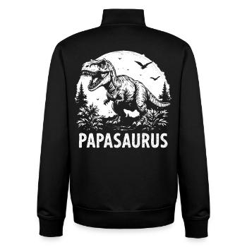 Papasaurus Meilleur Papa Cadeau Papa Fort Cool - Sweat zippé unisexe en coton bio Stanley/Stella - noir - Dos - AI Model Male 185 light (185cm)