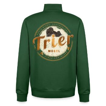 Trier Vintage Mosel Rheinland-Pfalz Deutschland - Unisex Organic Zip Sweatshirt von Stanley/Stella - Flaschengrün - Hinten - AI Model Male 185 dark (185cm)