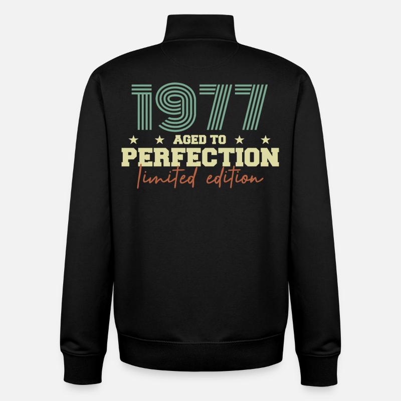 1977 - Sweat zippé unisexe en coton bio Stanley/Stella - noir