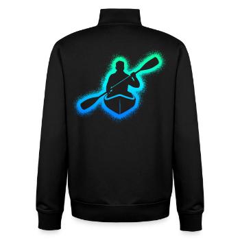 Canoe Paddle Boat Kids Men Boys Kayak - Unisex Organic Zip Sweatshirt by Stanley/Stella - black - Back - AI Model Male 185 light (185cm)