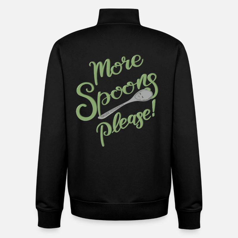 Plus de cuillères, s’il vous plaît ! - Sweat zippé unisexe en coton bio Stanley/Stella - noir