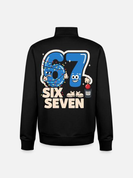 67 Six Seven Anti-jul Sjov Italiensk B - Stanley/Stella unisex sweatshirt med lynlås i økologisk - sort