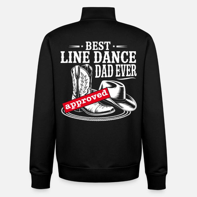 Best Line Dance Dad Ever - Unisex Organic Zip Sweatshirt by Stanley/Stella - black