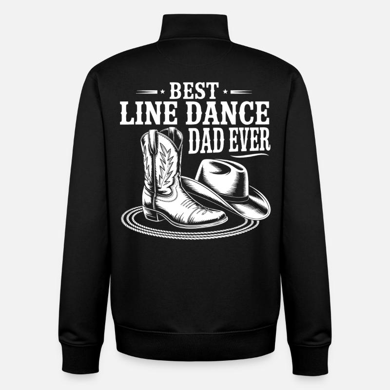 Best Line Dance Dad Ever - Unisex Organic Zip Sweatshirt von Stanley/Stella - Schwarz