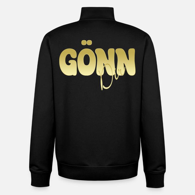 GÖNN DIR Goldglanz Typografie - Unisex Organic Zip Sweatshirt von Stanley/Stella - Schwarz