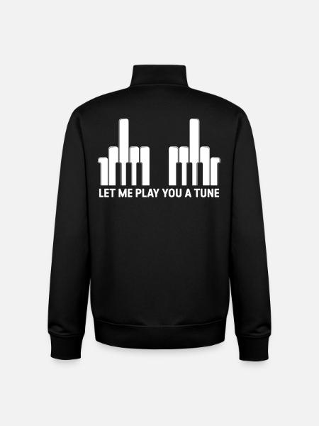 Klaviertasten Mittelfinger - Unisex Organic Zip Sweatshirt von Stanley/Stella - Schwarz