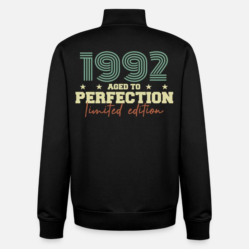 1992 - Sweat zippé unisexe en coton bio Stanley/Stella - noir