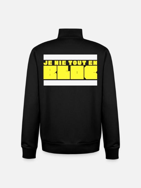 I deny everything outright - Unisex Organic Zip Sweatshirt by Stanley/Stella - black