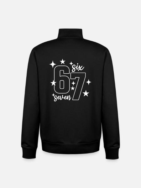 67 - Six Seven SixSeven 6-7 - Unisex Organic Zip Sweatshirt by Stanley/Stella - black