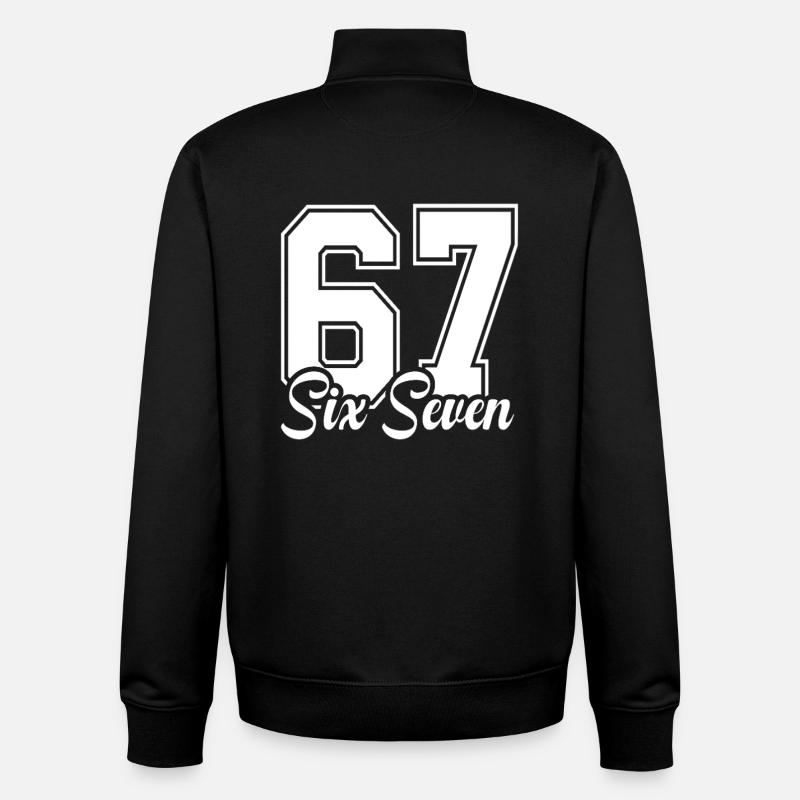 67 - Six Seven  6-7 SixSeven - Unisex Organic Zip Sweatshirt von Stanley/Stella - Schwarz