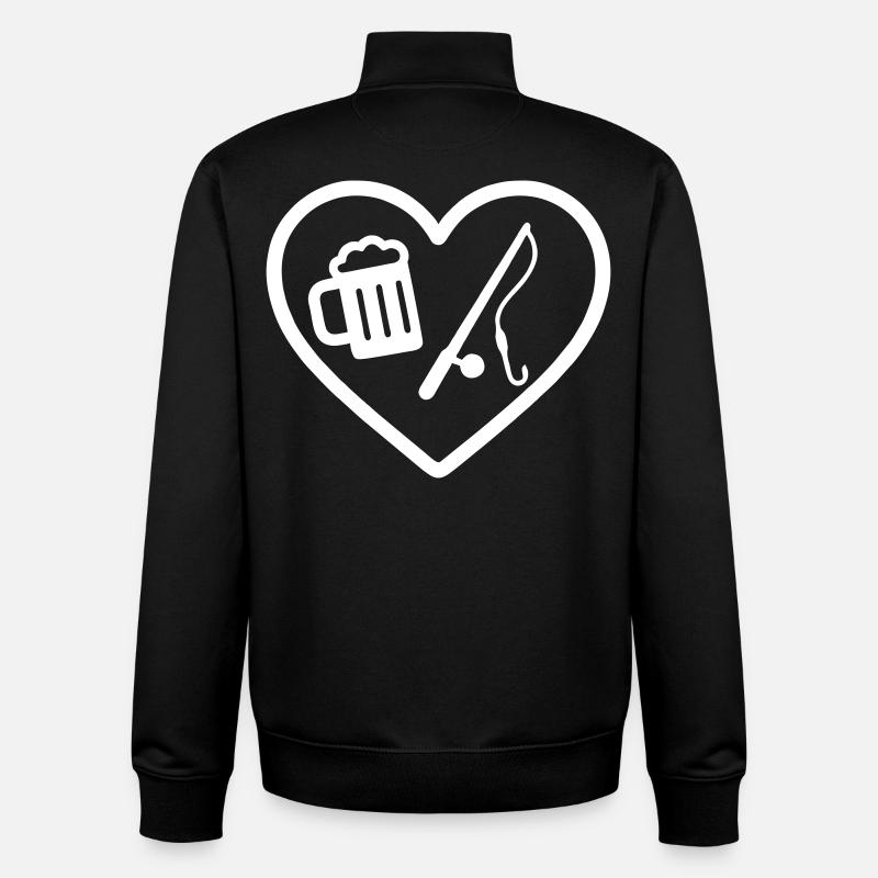 Heart Angel-Bier - Unisex Organic Zip Sweatshirt von Stanley/Stella - Schwarz