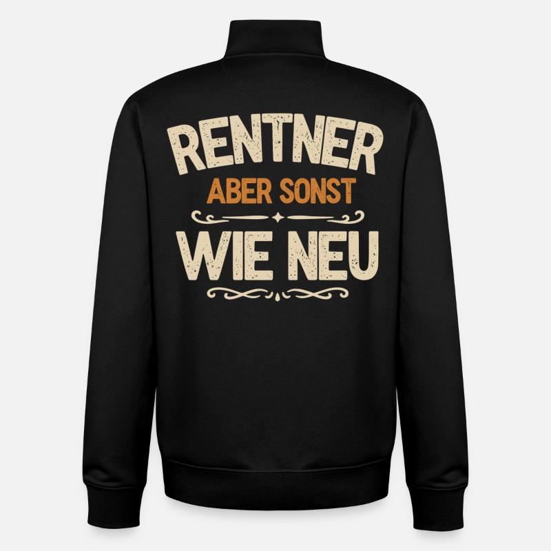 Retraités - Mais sinon, comme neufs - Sweat zippé unisexe en coton bio Stanley/Stella - noir