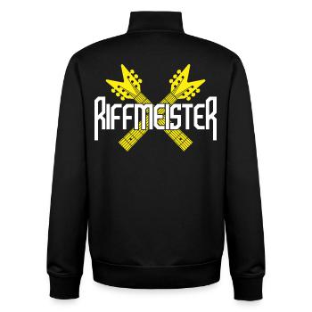 Riffmeister Crossed Guitars - Unisex Organic Zip Sweatshirt by Stanley/Stella - black - Back - AI Model Male 185 light (185cm)