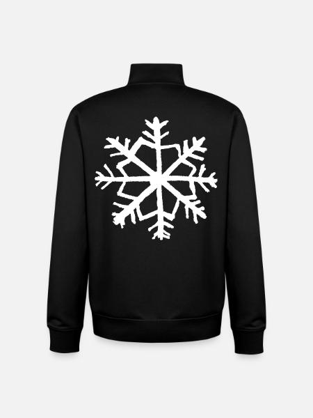 Snowflake Winter Christmas Retro Grunge - Unisex Organic Zip Sweatshirt by Stanley/Stella - black