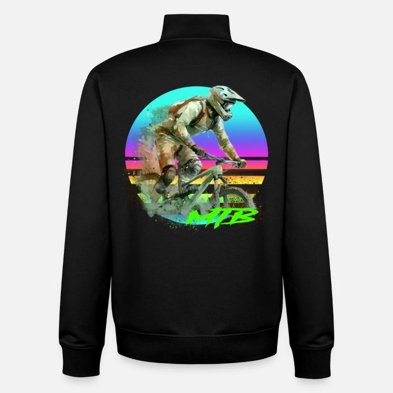 VTT - Sweat zippé unisexe en coton bio Stanley/Stella - noir