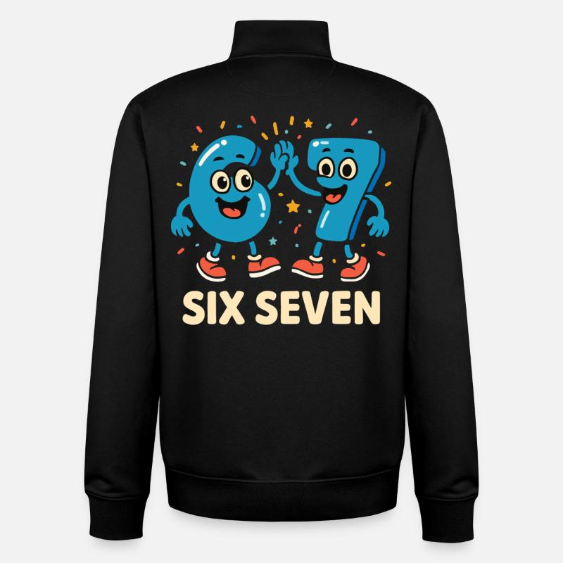67 Six Sept 6-7 - Sweat zippé unisexe en coton bio Stanley/Stella - noir