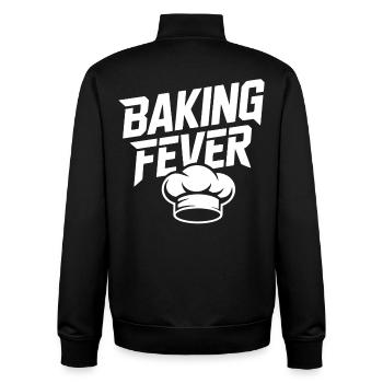 Backfieber Logo mit Kochmütze - Unisex Organic Zip Sweatshirt von Stanley/Stella - Schwarz - Hinten - AI Model Male 185 light (185cm)