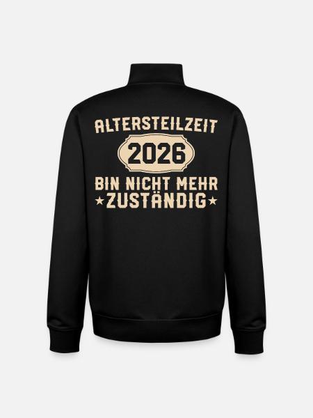 Partial retirement 2026 No longer responsible - Unisex Organic Zip Sweatshirt by Stanley/Stella - black