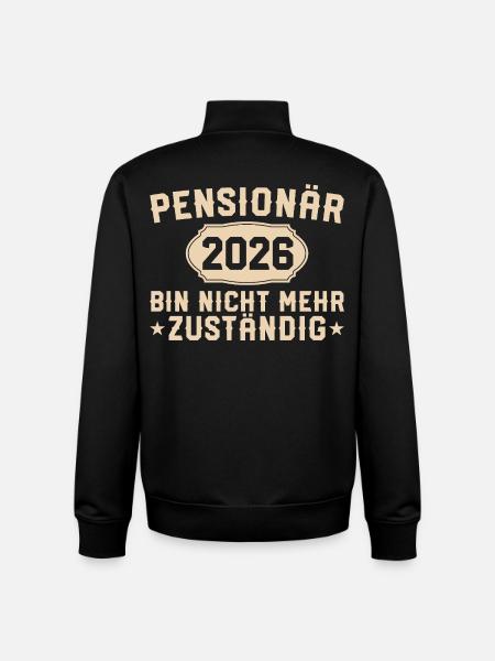 Retraité 2026 Non responsable - Sweat zippé unisexe en coton bio Stanley/Stella - noir