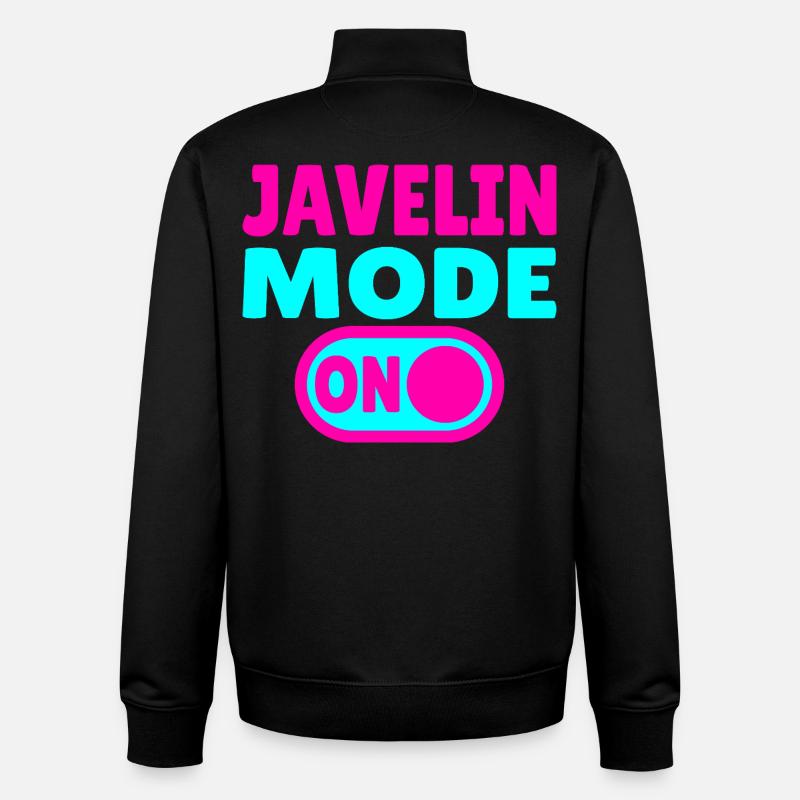 Mode Javelot ACTIVÉ - Lancer de Javelot - Sweat zippé unisexe en coton bio Stanley/Stella - noir