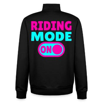 Mode Équitation ACTIVÉ – Sport Équestre - Sweat zippé unisexe en coton bio Stanley/Stella - noir - Dos - AI Model Male 185 light (185cm)