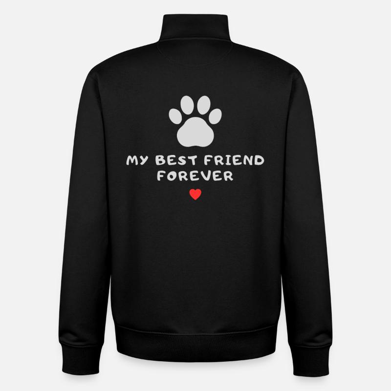 mon meilleur ami pour toujours - Sweat zippé unisexe en coton bio Stanley/Stella - noir