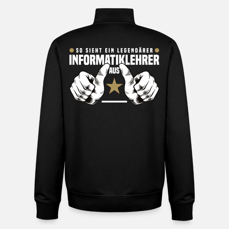 Computer Science Teacher - Unisex Organic Zip Sweatshirt by Stanley/Stella - black