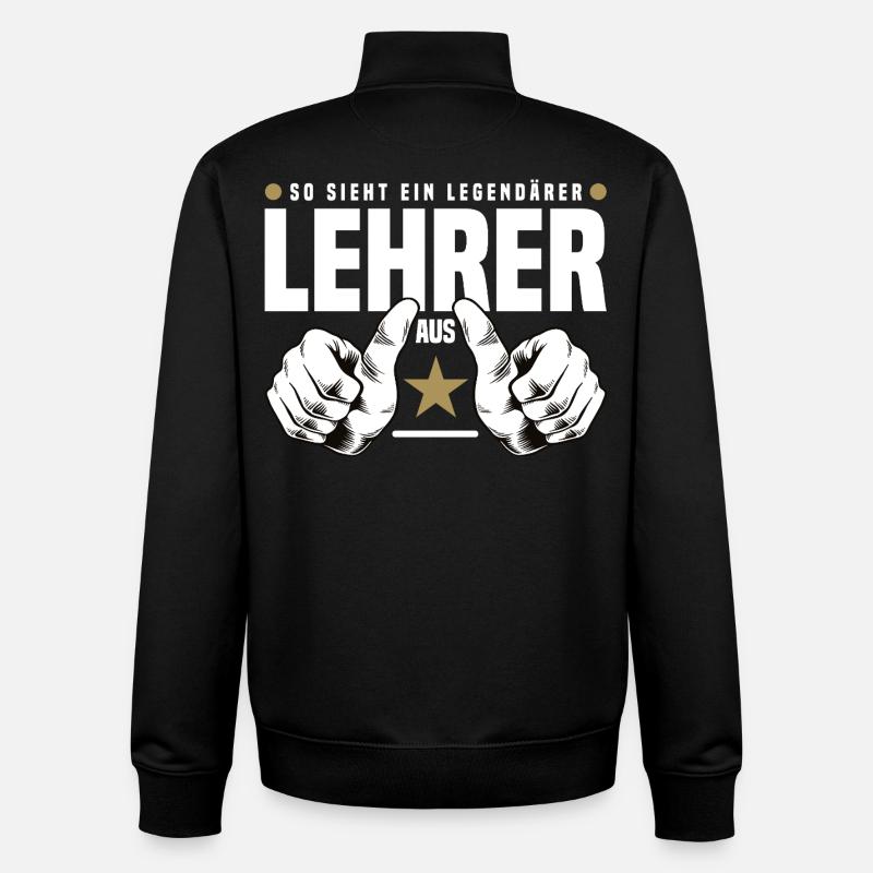 Professeur légendaire - Sweat zippé unisexe en coton bio Stanley/Stella - noir