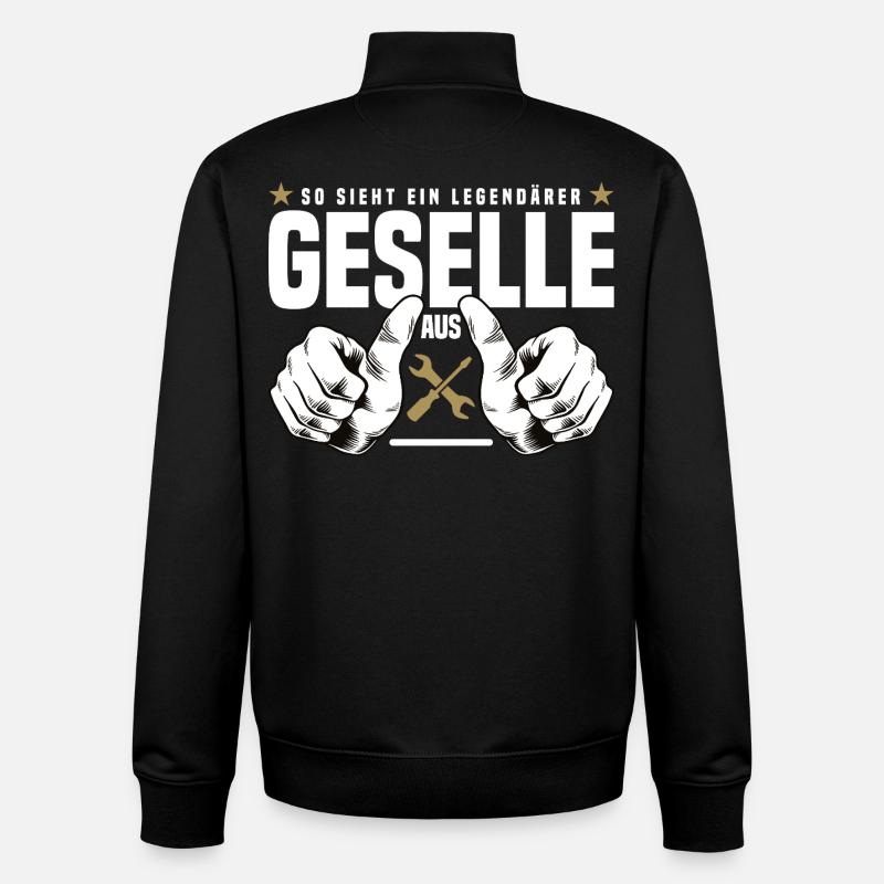 Compagnon - Sweat zippé unisexe en coton bio Stanley/Stella - noir