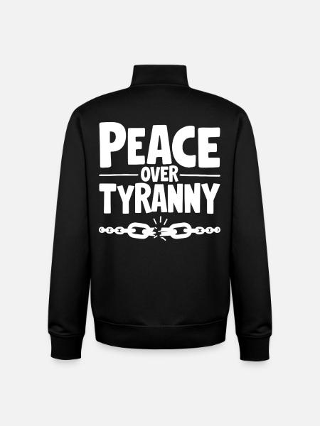 Peace Over Tyranny Chain Breaks - Unisex Organic Zip Sweatshirt by Stanley/Stella - black