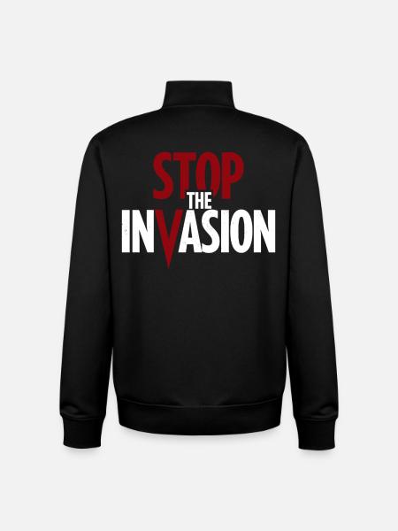 Stop The Invasion Gegen Aggression - Unisex Organic Zip Sweatshirt von Stanley/Stella - Schwarz